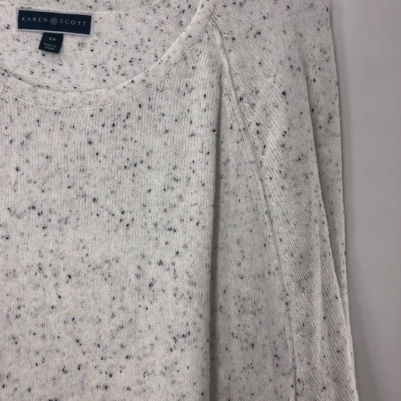 12. NWT Karen Scott Confetti Blue & Navy Tunic Sweater - Picture 4 of 7